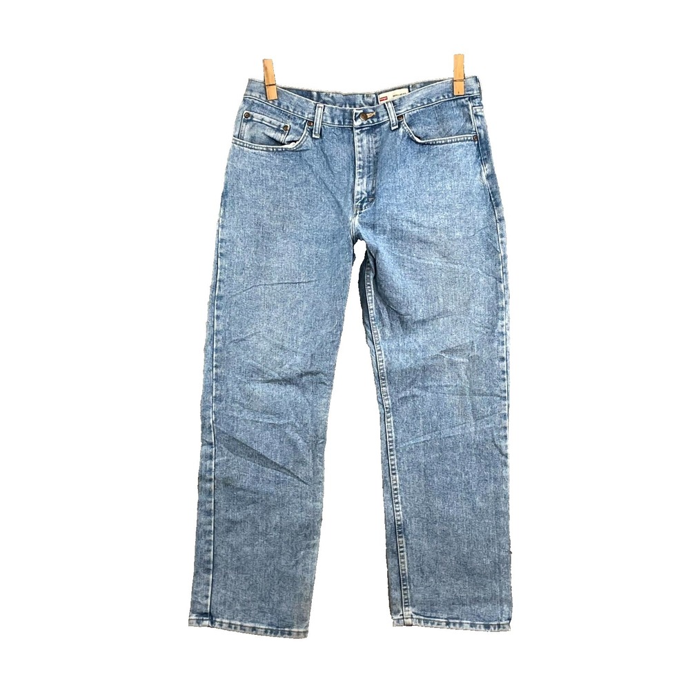 Wrangler Jeans Mens 35x28* Blue Denim Grunge Skate‎ Streetwear Western Rodeo
